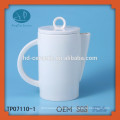 Umweltfreundlicher keramischer Teekannelieferant, Hotelnutzung Teekanne, weiße keramische Teekanne personifiziert